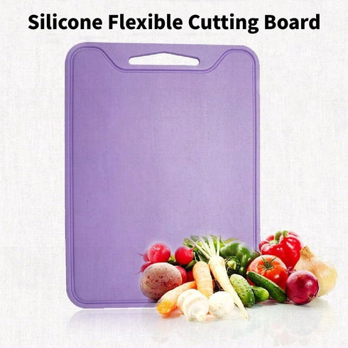 Food Grade Silicone Flexible Cutting Board Chopping Board 100% Non Slip Cutting Board for Meat and Vegetables for Home Kitchen Use...