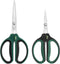 Hydroponic 2-Pack Bonsai Scissors and Plant Trimming Shears Set - Stainless Steel Pruning Shears for Indoor Gardening, Succulent Harvest, and Prec...