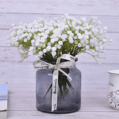 10Pcs 30 Bunches White Babys Breath Artificial Flowers Real Touch Fake Gypsophila Faux Plants for Wedding Garland Wreath Girl Crown Flower bonquet...