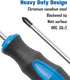 6PCS Magnetic Tip Screwdriver Set, 3 Phillips and 3 Flat, Professional Cushion Grip | 6-Piece Hand Tools Set...