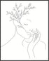 Posterizer 1 pcs-Black and White Line Art Minimalist Woman Silhouette-Abstract & Modern Art-Gifts for Women-Living Room Bedroom Decor- unframed wa...