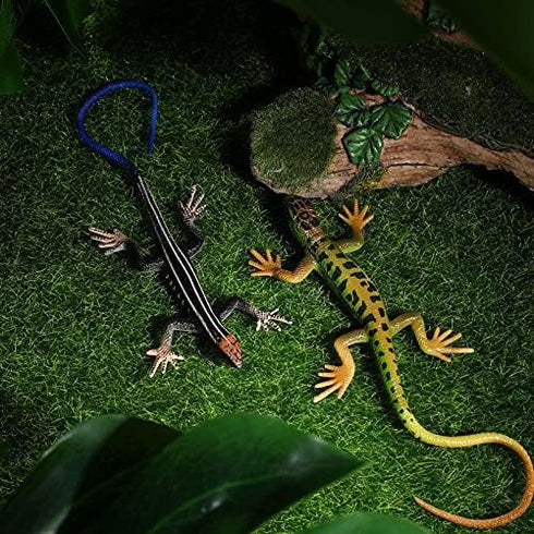 NUOBESTY Realistic Fake Lizards Artificial Model Reptile Lizard Plastic Lizards Action Figures Trick Playthings, 2Pcs...