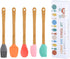 Silicone Spatula, 5 Pack Mini Spatulas Scrapers with Bamboo Handle for Cooking Baking Nonstick Cookware Kitchen Utensils High Heat Resistant BPA F...