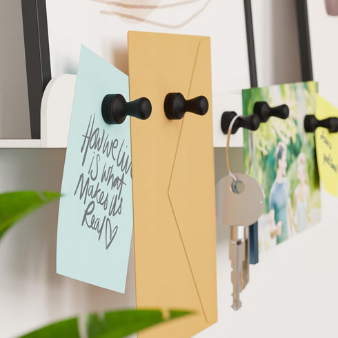 SMART&COOL Black 10 Pack Strong Silicone Push Pin Magnets, Anti Scratch Fridge Magnets, Small Push Pin Magnets, Magnets for Refrigerator, Whiteboa...