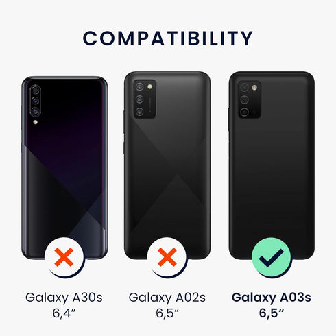 kwmobile TPU Silicone Case Compatible with Samsung Galaxy A03s - Case Soft Cover - Don't Touch My Phone White/Black...