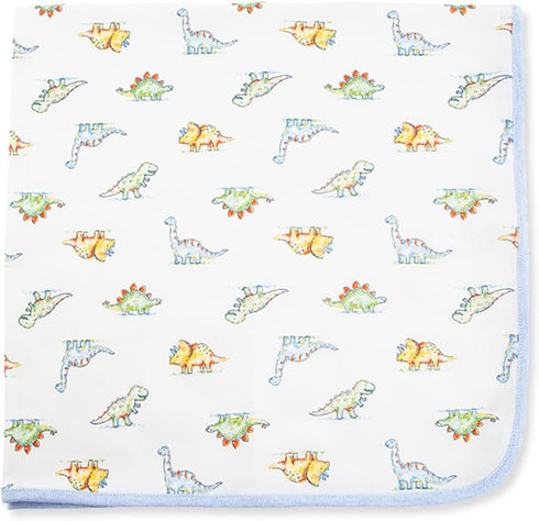 Little Me Baby Boys' Swaddling Receiving Blanket, Ivory Dinomite, One Size...