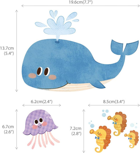 DECOWALL DS4-8009 Sea Adventure Kids Wall Stickers Wall Decals Peel and Stick Removable Wall Stickers for Kids Nursery Bedroom Living Room (Small)...