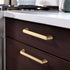 Myxekllo 4 Pack Gold Cabinet Drawer Pulls, 5'' (128mm) Hole Center Brushed Brass Pulls Handles for Dresser Drawers Bathroom Cabinet Hardware...