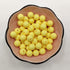 101pcs 15mm Silicone Round Beads for Keychain Making Custard Yellow Color Silicone Pearl Rubber Spacer Beads Accessory Kit for DIY Pens Handmade M...