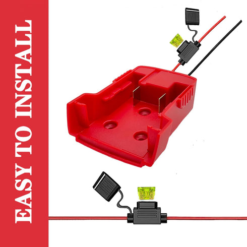 1 Pack Power Wheel Adapter for Milwaukee M18 Battery Adapter 18V Power Wheels Battery Converter with Fuses and Terminals, Power Connector for DIY ...