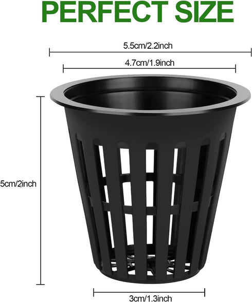 50PCS 2 inch Net Pots, Hydroponics Cup, Net Cups for Indoor or Outdoor Growing...