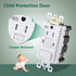 GFCI Outlet,Tamper Resistant GFCI Receptacle with Combination Switch,ETL Listed,Back &Side Wire,White (TR&WR15Amp)...