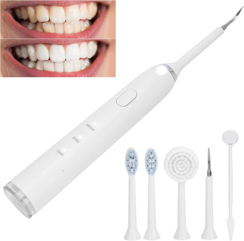 Multi?Functional Electric Toothbrush, Oral Irrigator with Face Brush Mouth Mirror White Teeth for Ultrasonic Ultrasonic-Toothbrushes Teeth Cleanin...
