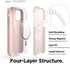 elago Magnetic Silicone Case (Lovely Pink) for iPhone 12/12 Pro, Built-in Magnets, Compatible with MagSafe Accessories, Case...