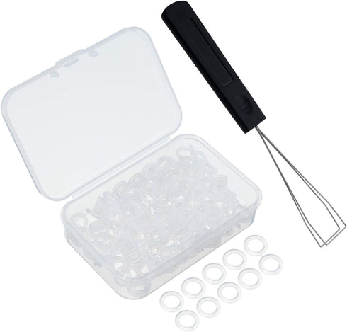 Fiada Keyboard Puller Keycap Removal Tool and 200 Pieces Rubber O-Ring Dampeners O-Ring Plumbing Rubber O-Ring Seal for Cherry MX Switch and Mecha...