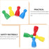 NUOBESTY Wooden Chess Board 48pcs Wooden Chess Pieces Multicolor Checkers Pieces Wooden Pawn Chess Pieces Figurine Pawns Wooden Replacement Chess ...