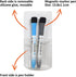 Dry Erase Marker Holder(2 Pack+4 Marker), Removable Wall Pen Holder, Dry Erase Pen Holder for any smooth glossy surfaces...