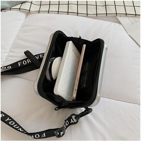 WANLIAN Hard Shell Cosmetics Case, Bag for Toiletry, Water resistant Crash Proof, Hard Shell Mini Crossbody Bag, Mini Wrist Bag Purse, Ladies Part...