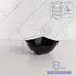 PLASTICPRO Disposable Square Serving Bowls, Party Snack or Salad Bowl, Plastic Black Pack of 4, 8 OUNCE, Black...