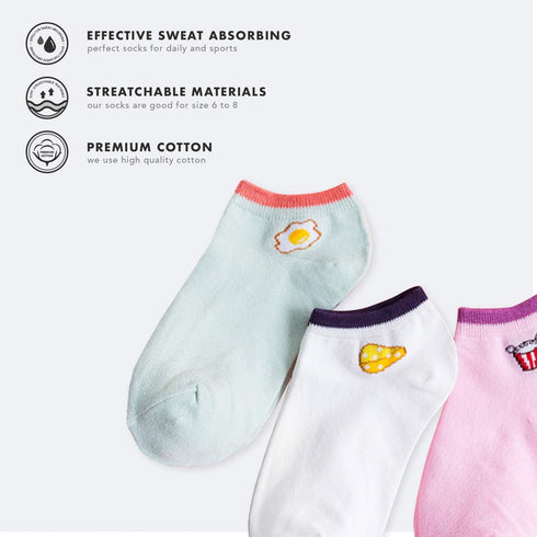 Jinny's Shoppe Women’s Novelty Cute Ankle Socks – 5 Pairs Colorful Soft Cozy Lovely Cotton Socks for Everyday Casual Wear...