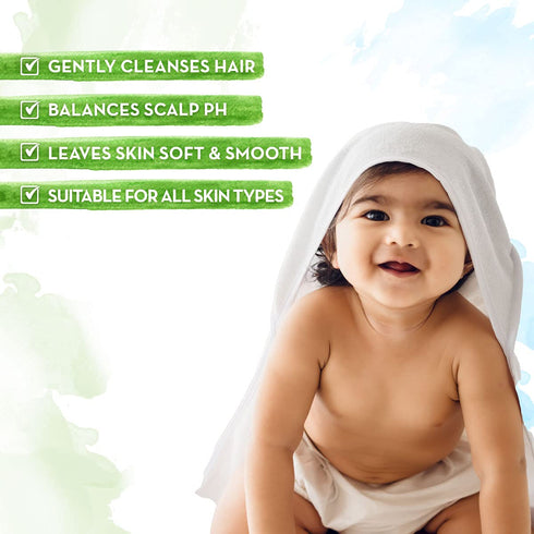MAMAEARTH Baby Milky Soft Shampoo | Gentle Cleansing with Oats Milk & Calendula | Nourishing for Healthy Hair & Scalp | Tear-Free & Paraben-Free |...