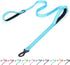 Reflective Nylon Dog Leash - The Heavy Duty Hero Leash with Two Handles for Night Safety Training - for Small Medium Large Breed Pet Dogs (Light B...
