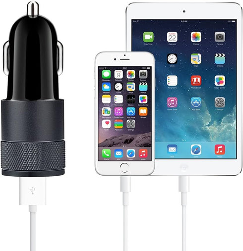 Car Charger,Sicodo 3.4A 2 Pack USB Smart Port Charger Compatible with iPhone 15 14 13 12 11 SE X 8 Pro, Pro Max, Plus, Samsung Galaxy S24 S23 S22 ...