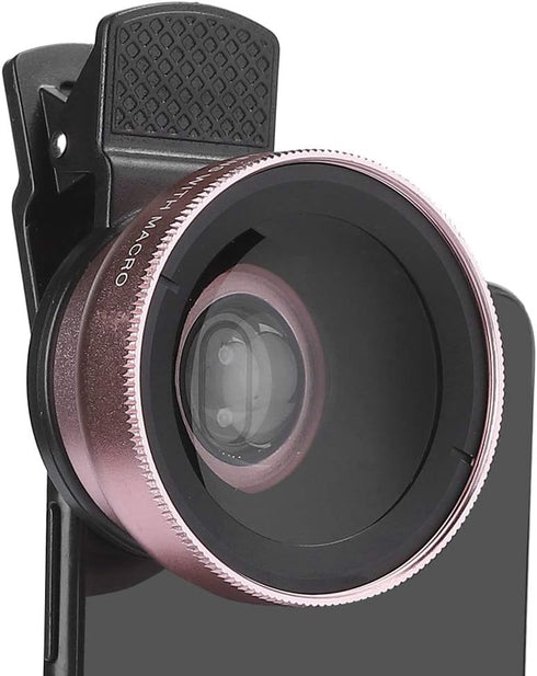 2 in 1 Phone Lens Professional, 0.45X Super Wide Angle and Macro Lens Clip On Cell Phone Lenses Compatible with Android Mobile Phones/Tablets/Came...