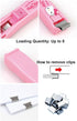 Clamp Clip Dispenser Stapler Cute Animal Faced Reusable Clip Dispenser/Portable Handheld Paper 3 Metal Refill Clips Pink Cat...