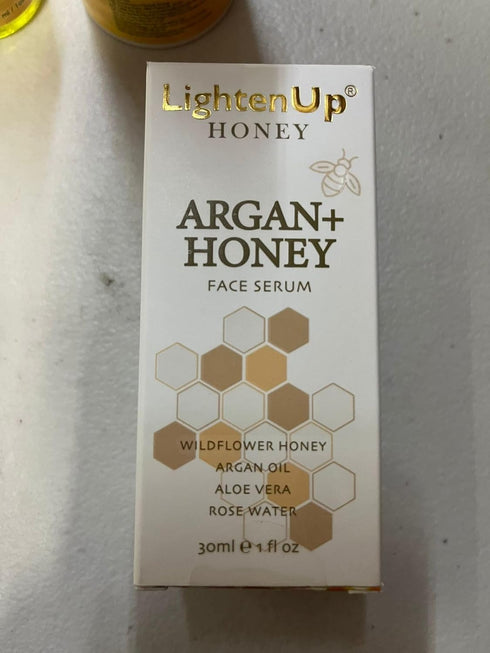 LightenUp Honey, Skin Brightening Serum – 1 fl oz / 30ml – Anti Aging Serum, Formulated to Fade Dark Spots, Skincare Serum – with Agran Oil, Aloe ...