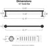 FORIOUS Towel Bar 14 Inch Center to Center, Matte Black Bathroom Towel Rack 304 Stainless Steel, Wall Mounted Towel Holder for Bathroom, includes ...