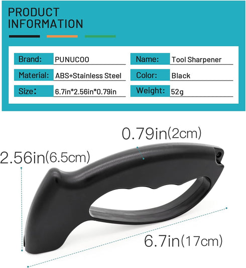 Axe & Machete Knife Sharpener, Handheld Knife & Tool Sharpener, Professional Sharpening Ulu Knife Axe Hatchet Machete, Restore, Repairs & Hone Ser...