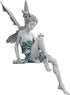 EKDJKK Sitting Fairy Statue Garden Ornament Resin Craft Landscaping Yard Decoration Park Lawn Decoration Home Patio Garden White...