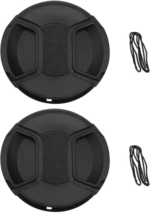 Create idea 2Pcs 95mm Lens Cap Snap-on Front Camera Lens Cover Compatible with Sigma Compatible with Nikon Compatible with Canon ABS Plastic, Blac...
