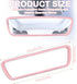 Rear View Mirror Cover Pink Rear View Mirror Accessories, Car Rear View Mirror Protector Frame Silicone Automotive Mirror Frame Compatible with Mo...