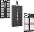 Aluminum Pop up Memory Card Case for 12 Micro SD TF MSD,4 SD,2 Nano SIM/NM Cards,Anti-Shock Anti Scratch,Comes with Carabiner, Flathead Tool,Micro...