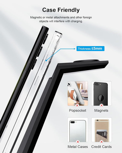 Wireless Charger for Samsung - NANAMI 3 in 1 Charging Station for Multiple Devices, Fast Charger Stand for Galaxy S24 S23 Ultra S22 S21 S20 Z Flip...