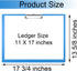 11x17 Clipboard Landscape Extra Large Clipboard Super Tough 11 x 17 Clipboards Low Profile Clip Not Fragile PP Plastic Blue Pack of 1...