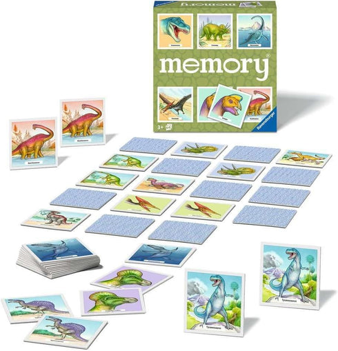 Ravensburger Dinosaur Memory Game – Fun & Fast Brain Teaser for Kids 3+ | Vibrant Dinosaur Images | Easy to Learn for Birthdays and Holidays | Qua...