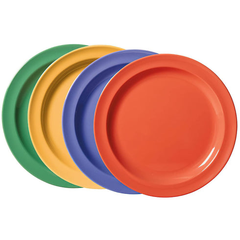 G.E.T. DP-906-MIX Melamine Round Appetizer Plates, 6.5", Mardi Gras Mix (Set of 12)...