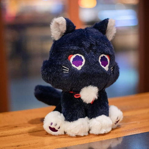 8.6inch Genshin Impact Cat plush Toy,Wanderer Cat Plush Stuffed Animal Plushies,Cute Genshin Impact Scaramouche Cat Plush Doll Stuffed Toy,Soft Sc...