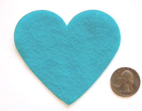Playfully Ever After 3 Inch 28pc Felt Hearts (Turquoise Blue)...