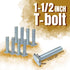 O'SKOOL T-Track Knob Kit with Threaded Through 5/16-18 Knobs, T-Bolts and Washers for Woodworking Jigs and Fixtures – 10 Pack...