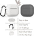 Airpods Pro2 Generation Case Cover: Pro 2nd Generation Apple Airpods Case Soft Silicone Protective Cover with Keychain Hook?White Waterproof Airpo...