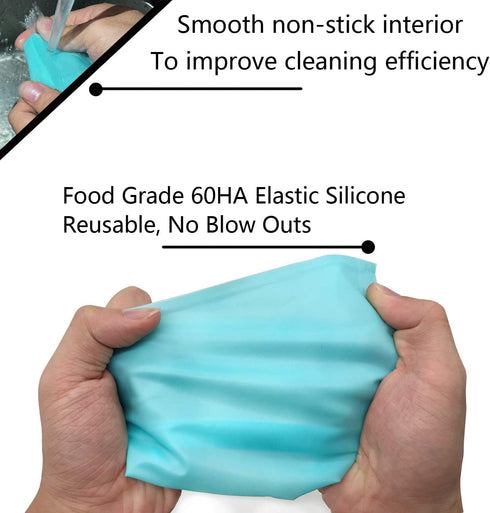 Piping Bags and Tips Set, Reusable Piping Bags, Frosting Piping Kit for Baking with Pastry Bags and Tips, Standard Converters, Silicone Rings, Cak...