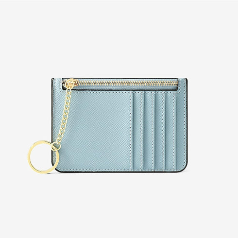 Earnda Card Holder Keychain Slim Front Pocket Wallet for Women Card Case for Purse Blue...