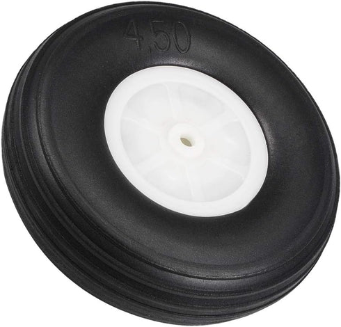 uxcell Tire and Wheel Sets for RC Airplane,PU Sponge Tire with Plastic Hub,4.5 Inch 2pcs...