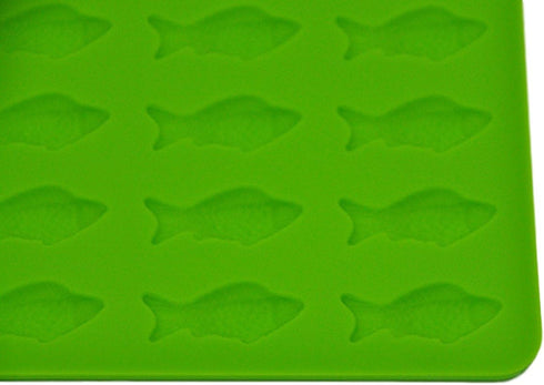Trusty Goods' Gummy Fish Silicone Candy Mold: 3 Pack - 1 Red, 1 Green, and 1 Blue Tray Per Set + 1 FREE Dropper + FREE Recipe PDF...