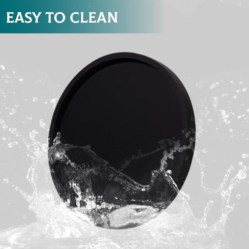 Silicone Bathroom Tray Round Vanity Tray Decorative Soap Holder Kitchen Countertop Organizer Coffee Table Decor for Candle, Perfume, Plant, 9 Inch...