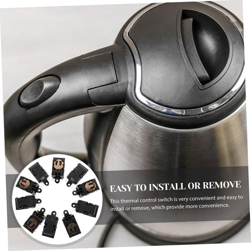 10pcs Electric Kettle Switch Thermostat Temperature Control for Electric Kettle Temperature for Electric Kettle Control Thermal For Oven Copper He...
